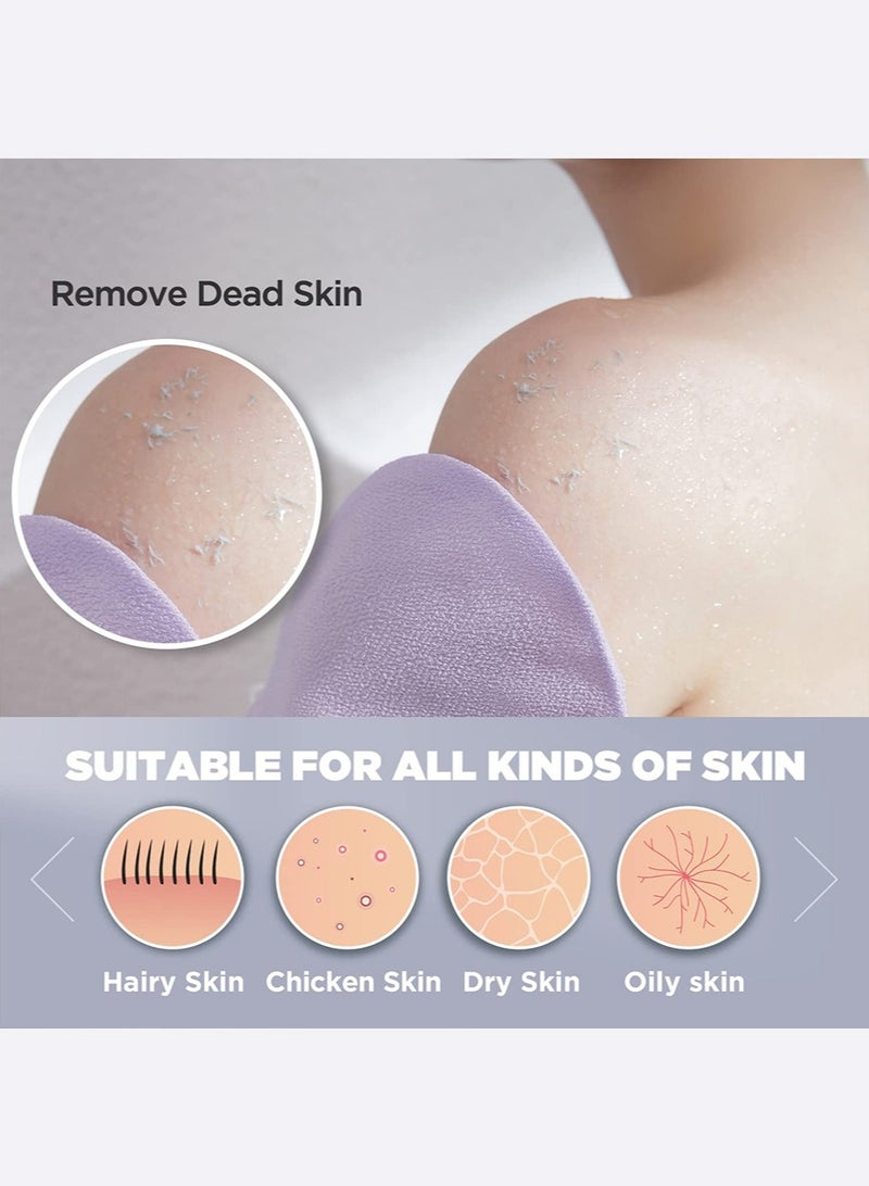 Deep Exfoliating Glove for Shower ，Exfoliating Body Scrubber，Skin Exfoliator  Dead Skin Remover ，Scrub  Spray Tan Remover Skincare for Body (3 Pack) - Image 4